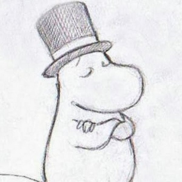 Муми Тролль лёгкий рисунок