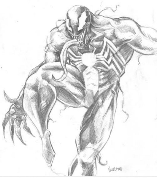 Лёгкие рисунки Венома