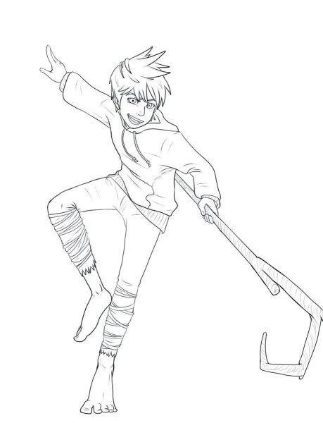 Раскраска Хранители снов ледяной Джек