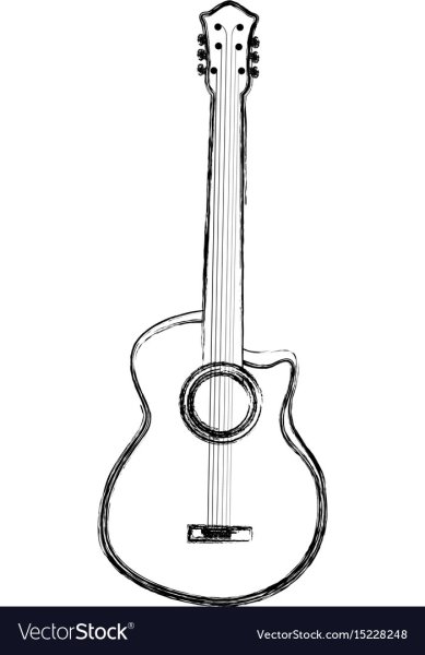 Гитара для срисовки