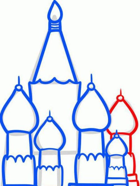 Кремль рисунок легкий