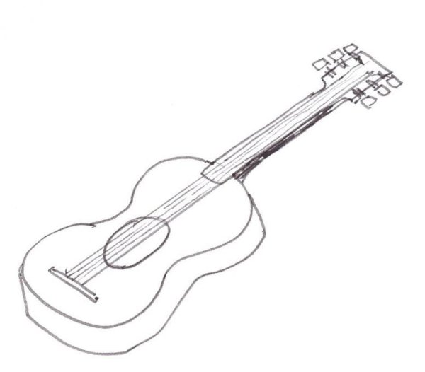 Рисунок гитары для срисовки