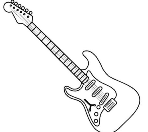 Гитара пошагово рисунок