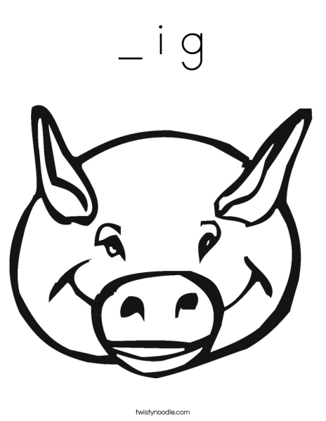 Поросенок раскраска