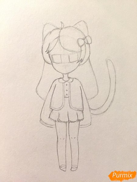 Ханекава Цубаса карандашом