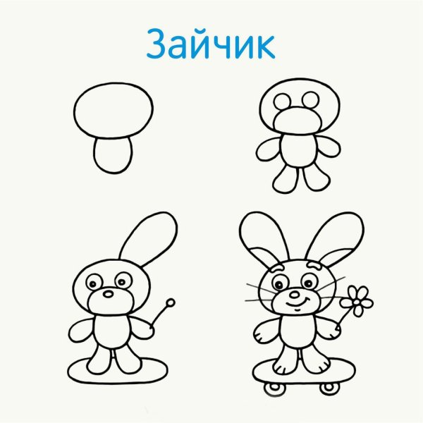 Рисунки для малышей пошагово