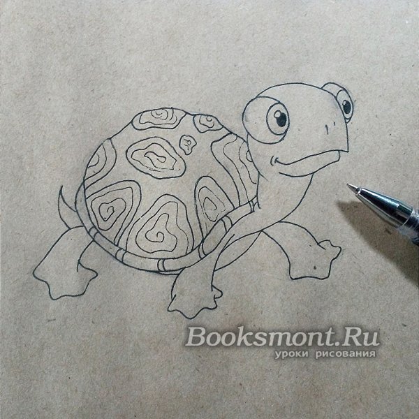 Черепаха для срисовки