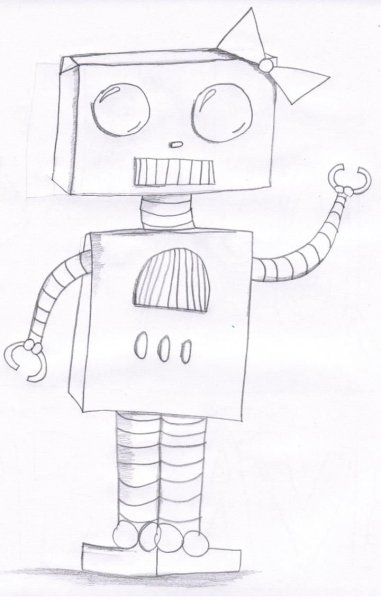 Робот рисунок простой