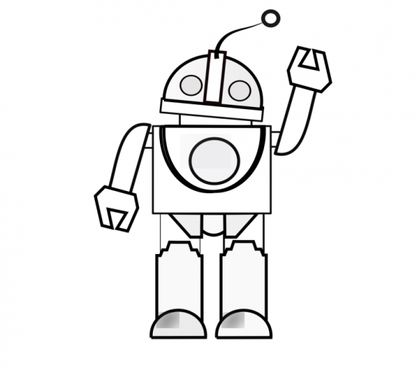 Робот рисунок карандашом