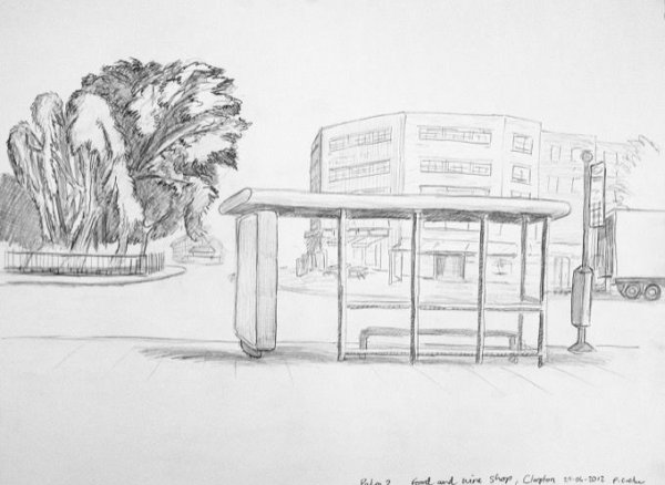 Остановка рисунок карандашом