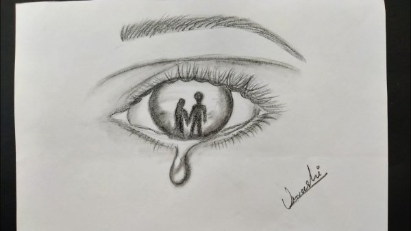 Рисунки простым карандашом грустные