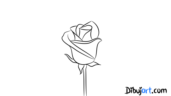 Маленькая роза для срисовки