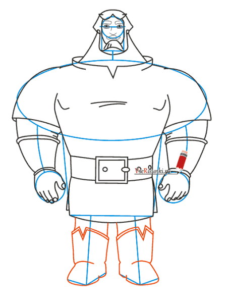 Илья Муромец рисунок карандашом