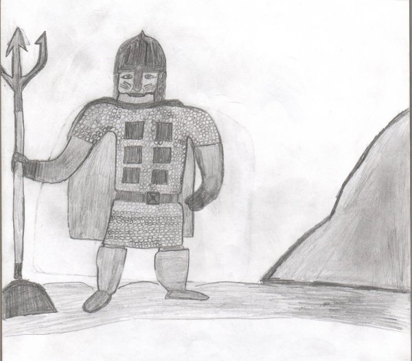 Богатырь рисунок легкий