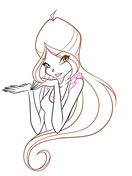 Блум Винкс рисунок карандашом