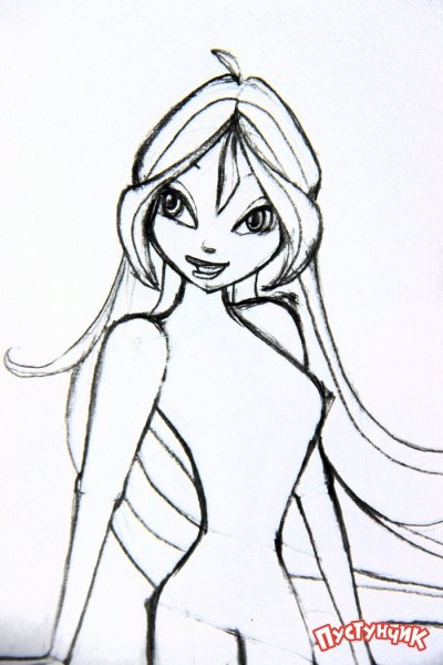 Блум Винкс рисунок карандашом