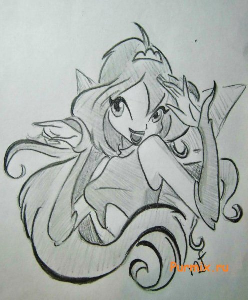 Раскраска Винкс лицо