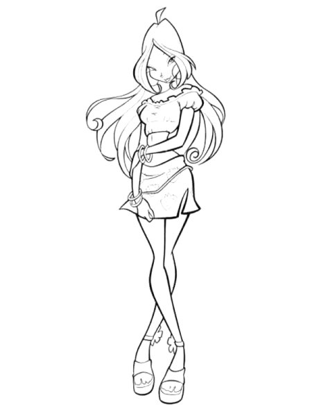 Как нарисовать фею Винкс Блум