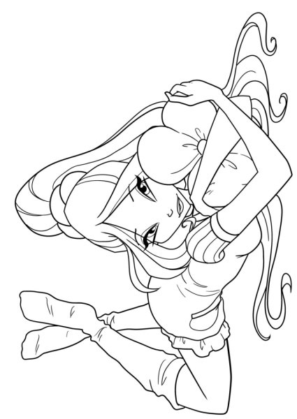 Флора Винкс срисовать