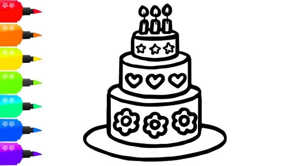 Торт трафарет для рисования