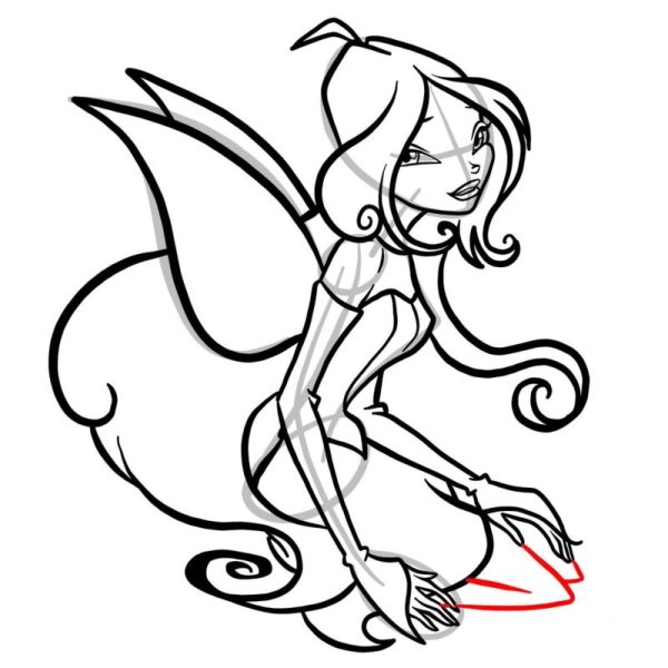 Винкс Блум для срисовки