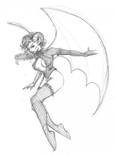 Ангел и демон карандашом