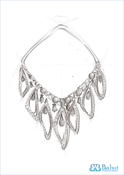 Ожерелье карандашом