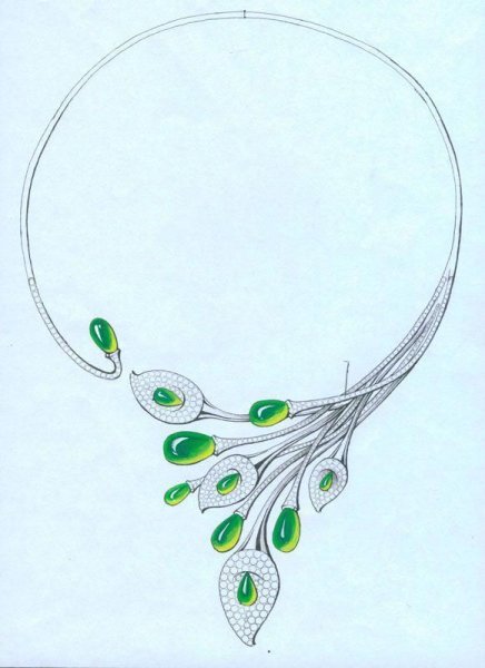 Ожерелье раскраска для детей