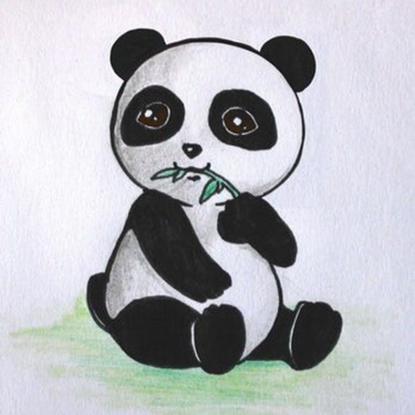 Лёгкие рисунки панды для детей