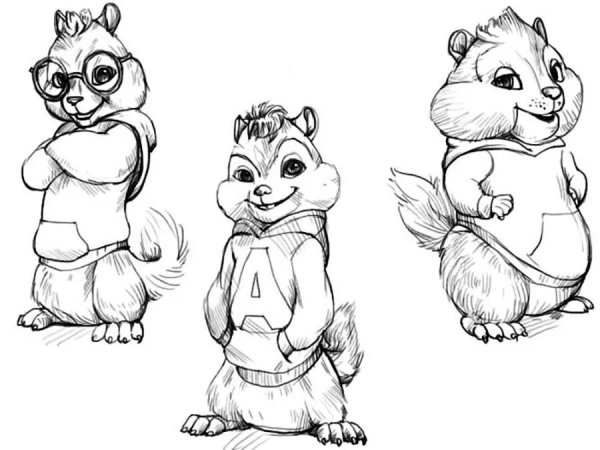 Раскраски Элвин и бурундуки 4