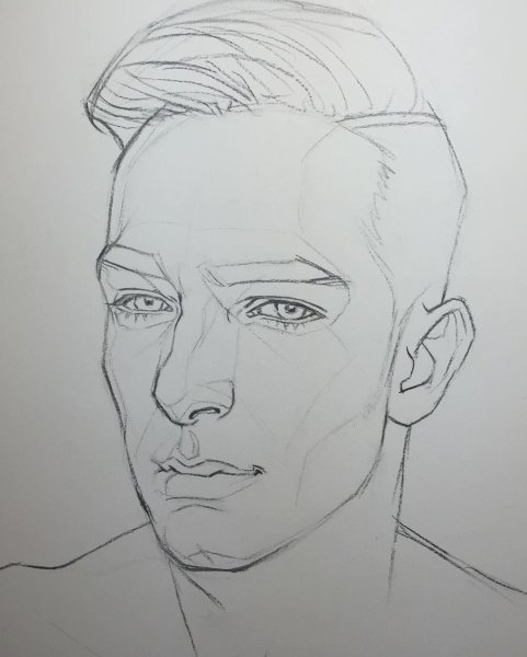 Портрет человека карандашом для начинающих