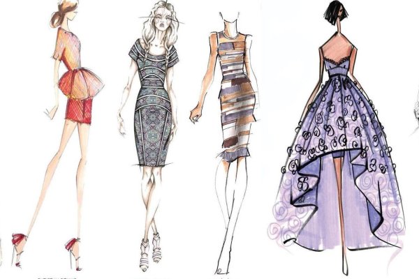 Рисунки платьев модельеров