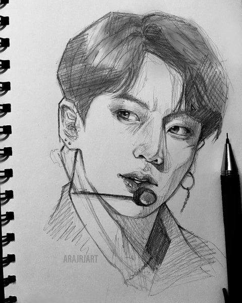 БТС скетчи Чонгук