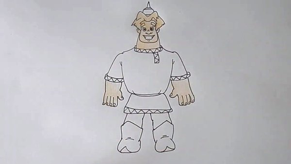 Алёша Попович рисунок карандашом