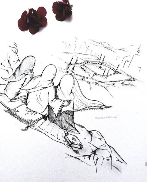 Исламские рисунки карандашом