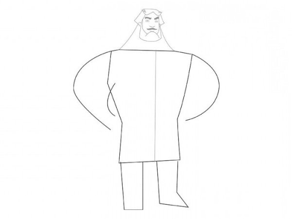 Рисунок Алеши пошагово