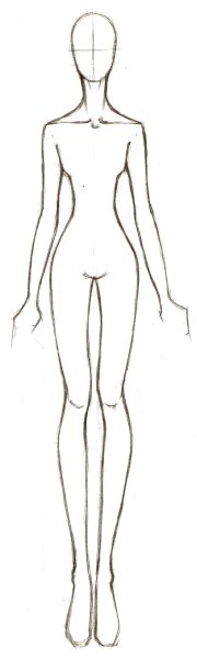 Макет человека для рисования одежды