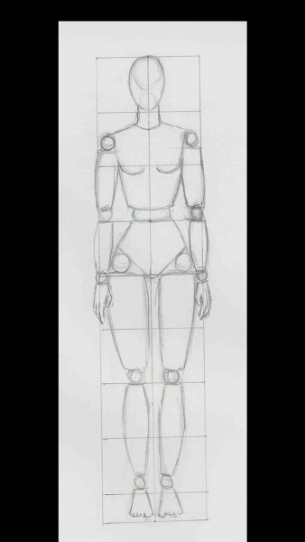 Манекен для рисования человека карандашом