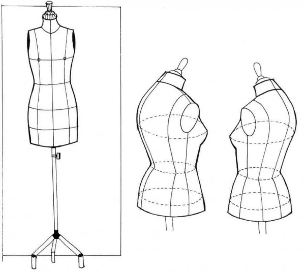 Манекен женщины для рисования одежды