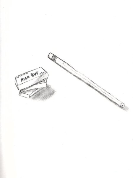 Ластик рисунок карандашом