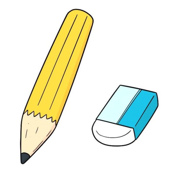 Бумага карандаш ластик