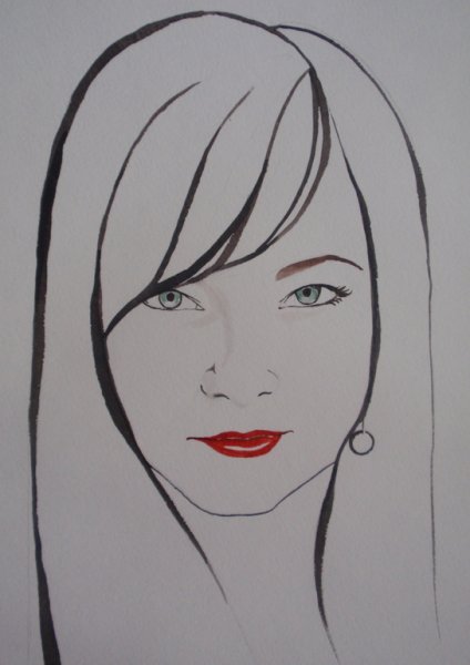 Портрет девочки пошагово