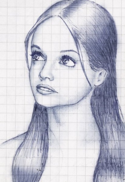 Полина Гагарина портрет карандашом