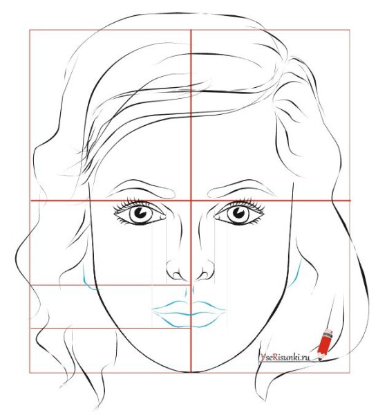 Лицо девушки раскраска
