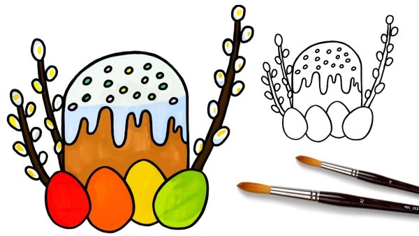 Пасхальный натюрморт карандашом