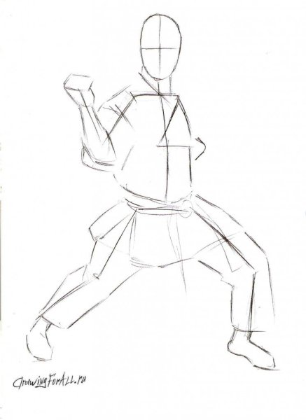 Каратэ рисунки карандашом