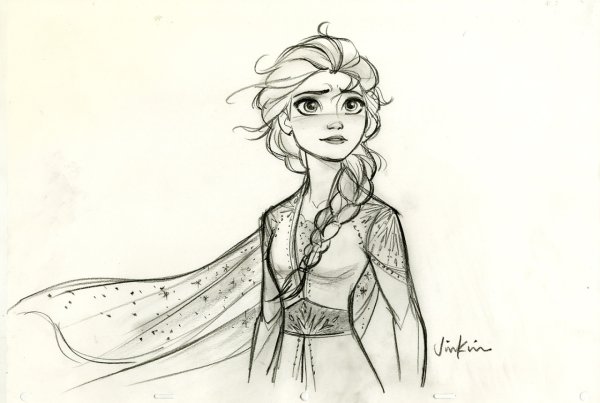 Эльза для срисовки