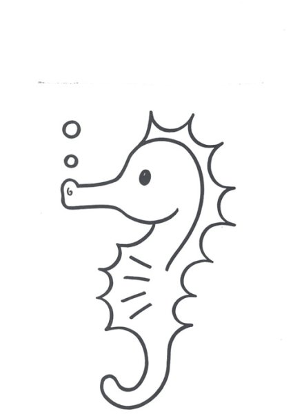 Рисунки морских коньков