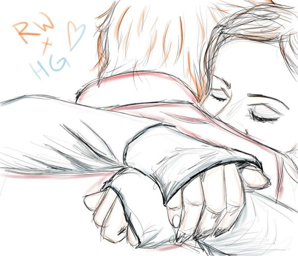 Объятия рисунок карандашом