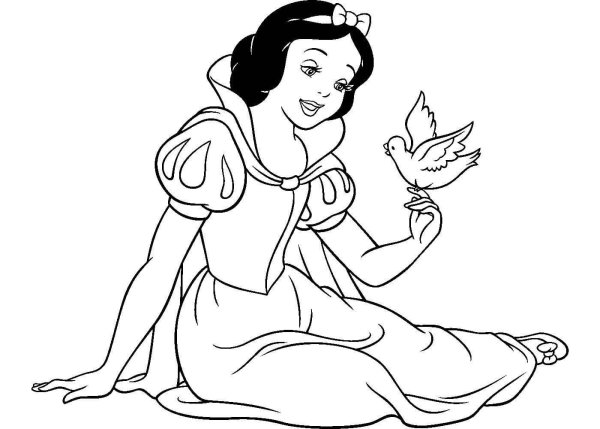 Белоснежка контур